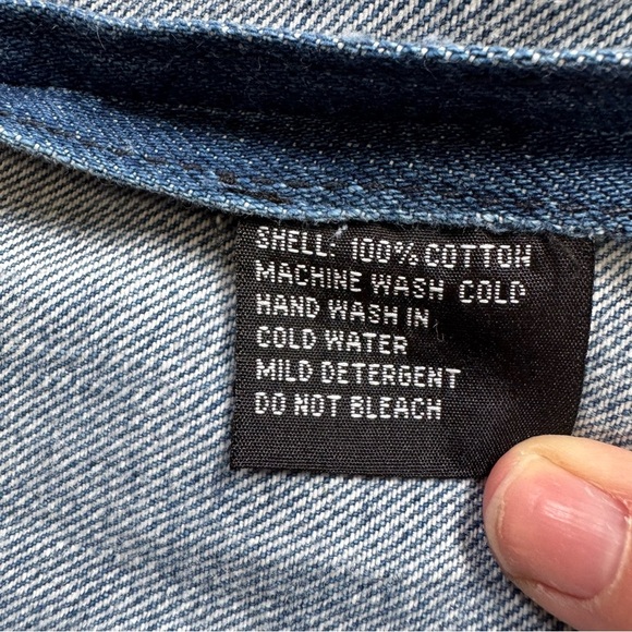 Montana Co Blue Denim Jean Jacket with Studded Details and Scalloped Bottom - Picture 11 of 12